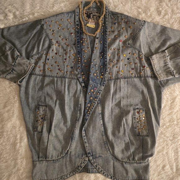 Embellished Vintage Denim Jacket - Picture 1 of 10